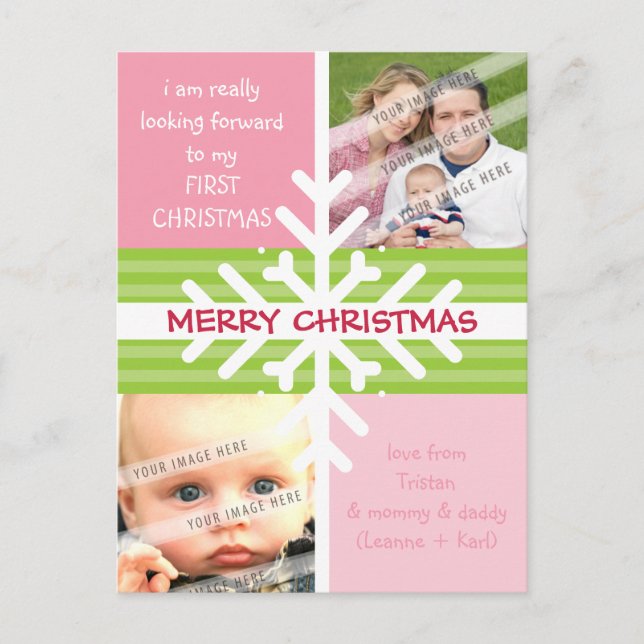 FOTOHÄLSNINGSKORT :: snöflinga dissektion P2 Helg Vykort (Framsida)