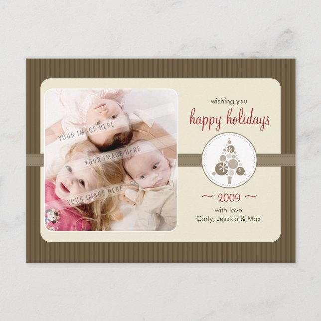 FOTOHÄLSNINGVYKORT:: modernt finnigt träd L6 Helg Vykort (Framsida)