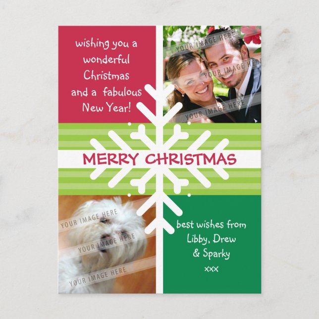 FOTOHÄLSNINGVYKORT:: snowflakedissekering P1 Helg Vykort (Framsida)