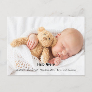 Fotohämtning för omedelbar nedladdning av Nyfödd b Vykort