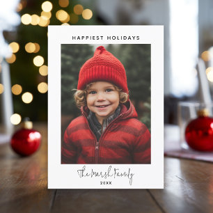 Fotohandskriven jul - Modern Boho Dots Julkort