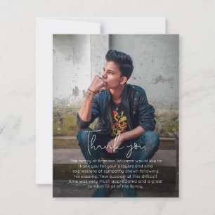 Fotohandskrivet kort - funktionellt tack