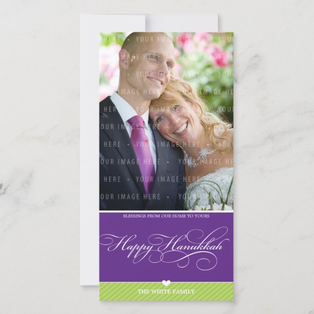 FOTOHANUKKAH KORT:: älskvärd typ - 2 Julkort (Framsida)