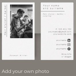 Fotohårstylist frisör studio Business Car Visitkort