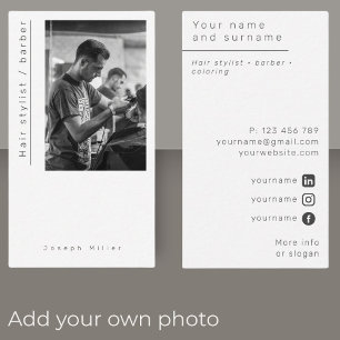 Fotohårstylist frisör studio Business Car Visitkort