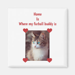 Fotohjärdar för uppladdning av Home Furball Buddy Magnet