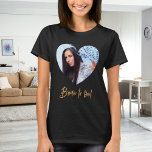 Fotohjärtbrid att bli t shirt<br><div class="desc">Anpassa och ett foto i hjärtformade ram. För möhippor och möhippor.</div>