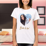 Fotohjärtbrid att bli t shirt<br><div class="desc">Anpassa och ett foto i hjärtformade ram. För möhippor och möhippor.</div>