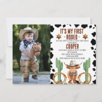 Fotohögland Cow My First Rodeo 1st Birthday