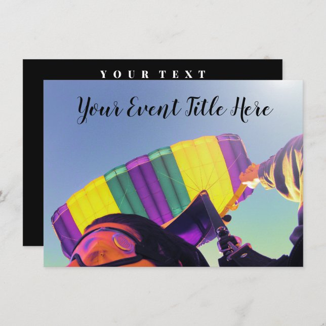 fotohöjdpunkt för perfekt inbjudningar (Fram/baksida)