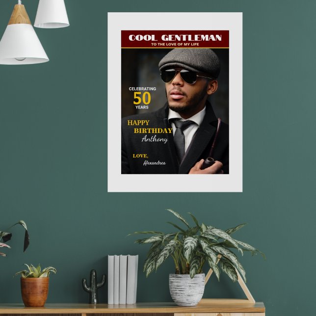 Fotohölje för födelsedagsmagasin poster (Vardagsrum 1)