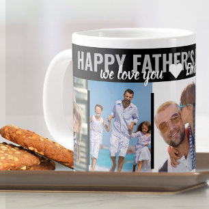 Fotohörnstypsformat i Lycklig Fars dag 5 Jumbo Mugg