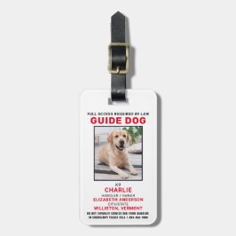 FotoID-bricka för Guide Hund Service-Hund Bagagebricka