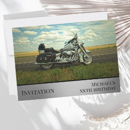 Fotoinbjudan för motorcykeltemat födelsedagshändel inbjudningar