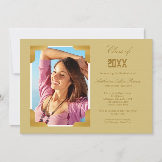 Fotoinbjudan för Studenten i bildruta Inbjudningar (Framsida)