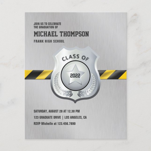 Fotoinbjudan för temat Studentfest för polis Flygblad (Framsidan)