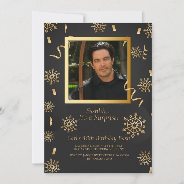 Fotoinbjudan för Winter Firande Inbjudningar (Framsida)