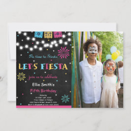 Fotoinbjudan på Fiesta Birthday Inbjudningar