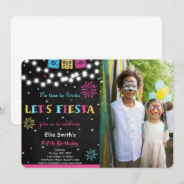 Fotoinbjudan på Fiesta Birthday Inbjudningar