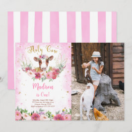 Fotoinbjudan på födelsedagen inbjudningar