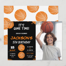 Fotoinbjudan till basket inbjudningar