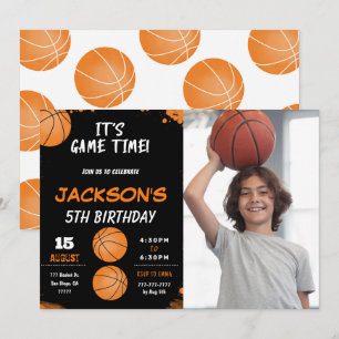 Fotoinbjudan till basket inbjudningar