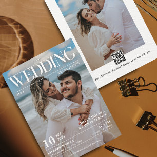 Fotoinbjudan till Bröllop i tidningen Magazine Edi Inbjudningar