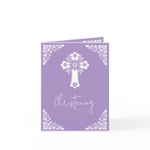 Fotoinbjudan till Christening Kor Lilac