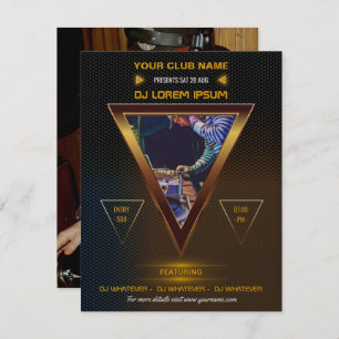 Fotoinbjudan till DJ Music and Dance Gig Inbjudningar