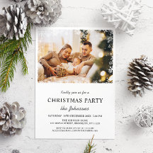 Fotoinbjudan till elegant God jul Party