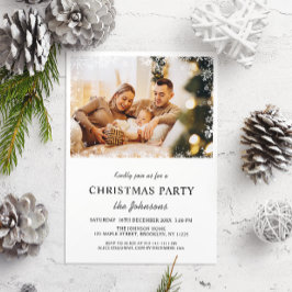 Fotoinbjudan till elegant God jul Party Julkort