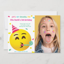 Fotoinbjudan till Emoji Birthday Inbjudningar