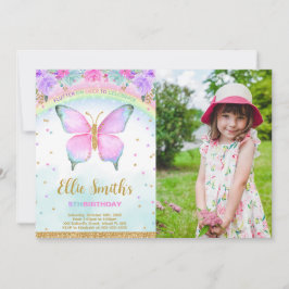 Fotoinbjudan till fjäril för fjäril från Vatten Fä Inbjudningar