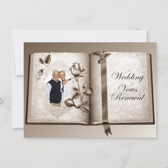 Fotoinbjudan till förnyad Anpassningsbar för Bröll Inbjudningar (Framsida)