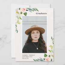 Fotoinbjudan till Garden Blommigt Studenten