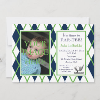 Fotoinbjudan till golfbågglare inbjudningar