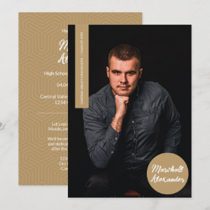 Fotoinbjudan till Guld Geometric Studenten