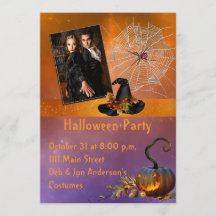 Fotoinbjudan till halloween fest