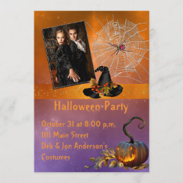 Fotoinbjudan till halloween fest inbjudningar