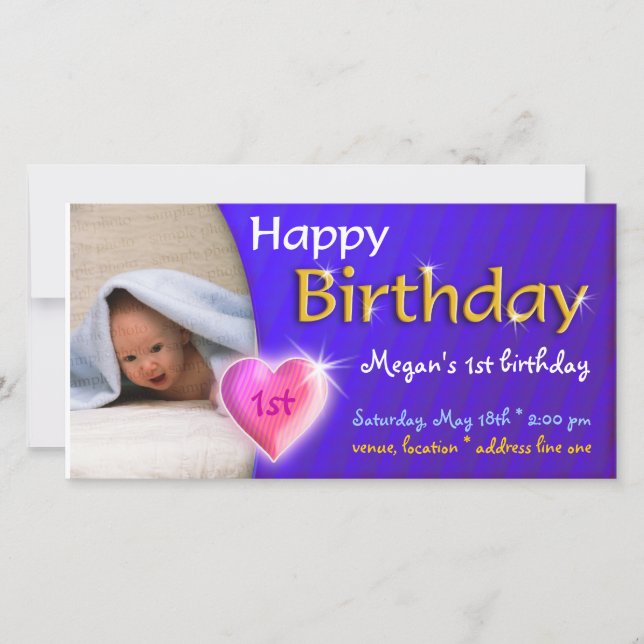 Fotoinbjudan till Megan Adsible Loving Birthday (Framsida)