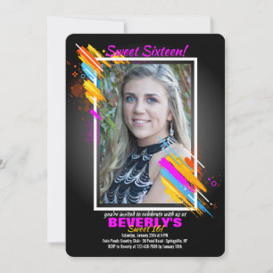 Fotoinbjudan till Modern Art Ram Inbjudningar