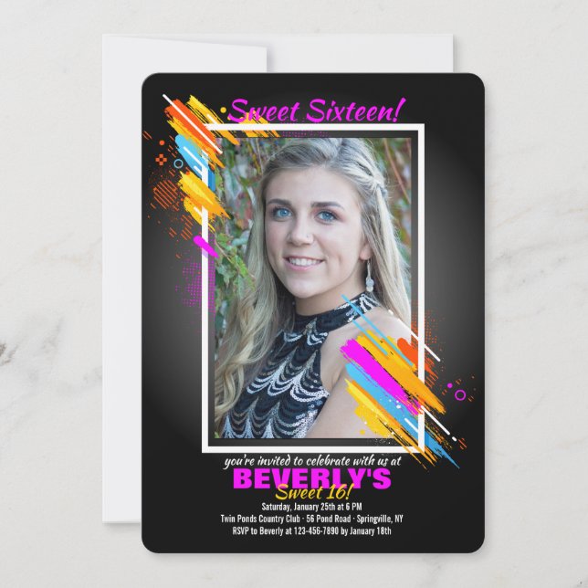 Fotoinbjudan till Modern Art Ram Inbjudningar (Framsida)