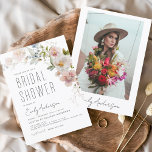 Fotoinbjudan till Modern Boho Wildbloms Möhippa Inbjudningar<br><div class="desc">Tittar du perfektens inbjudan att ange tonen för den kommande vildblommematade möhippan? Vår vildblomma inbjudningskort för möhippan är perfektens val! Den här inbjudan är en vacker vattenfärgsdesign av känsliga vilda blommor i mjuka, romantiska nyanser och imponerar säkert på dina gäster. Vår inbjudan till vildblommor är både hållbar och snyggt. skapar...</div>