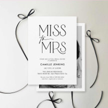 Fotoinbjudan till modern Elegant-Möhippa