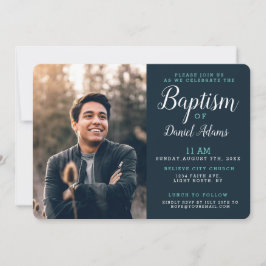 Fotoinbjudan till modern Vuxen Baptism Inbjudningar