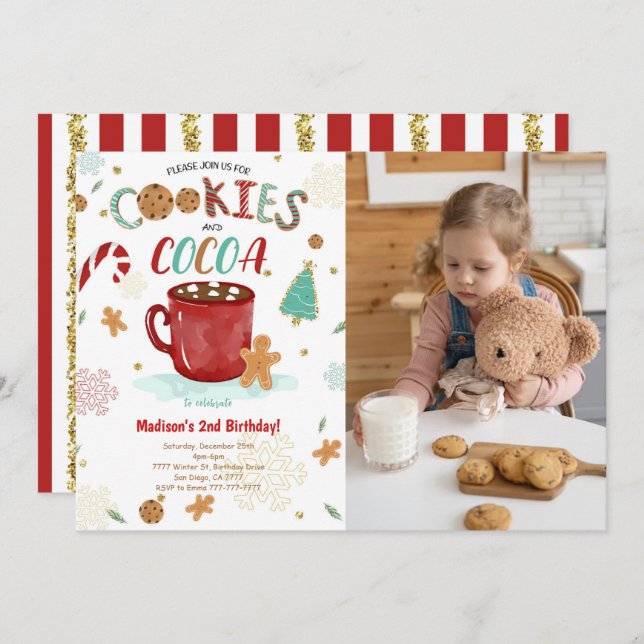 Fotoinbjudan till nybörjare på födelsedagen inbjudningar (Fram/baksida)