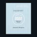 Fotoinbjudan till pass för Blue & White Studenten Flygblad<br><div class="desc">Anpassade till dina specifikationer för inbjudan till studentfest av resepass. Observera att denna budgetinbjudan är papper och mycket tunn. Kuvert ingår inte. För tjockare inbjudningar med medföljande kuvert och matchande produkter på samma tema,  se samlingen nedan.</div>