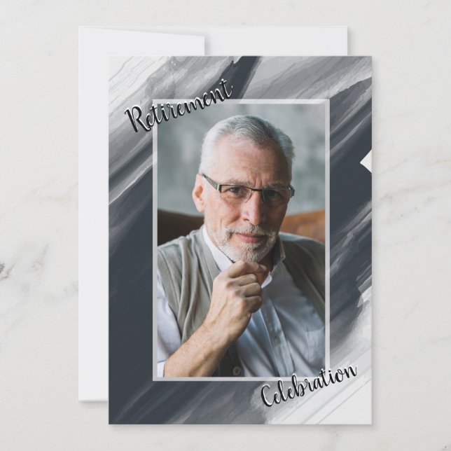 Fotoinbjudan till Pension Firande Inbjudningar (Framsida)