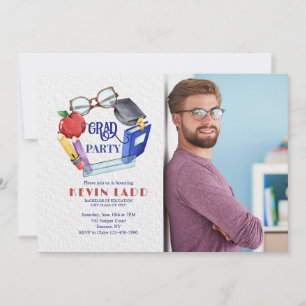 Fotoinbjudan till skollärare i Studenten Inbjudningar