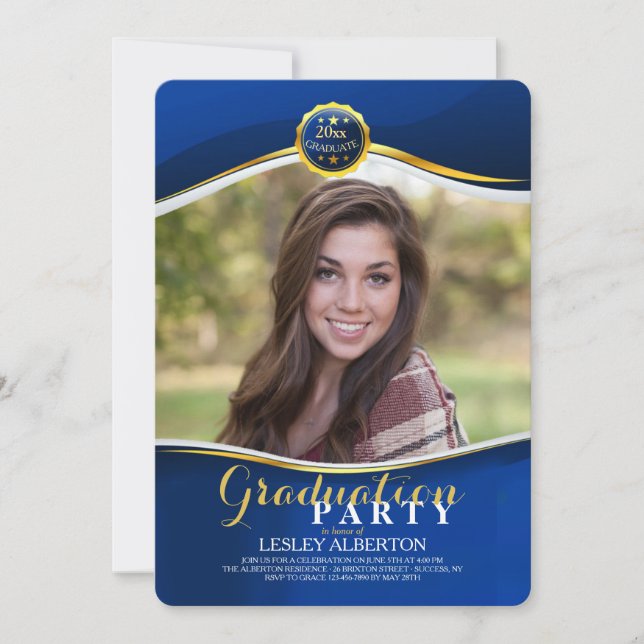 Fotoinbjudan till Studenten Royal Inbjudningar (Framsida)